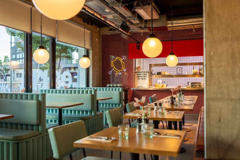 Hangry Joe's restaurant interior dining area